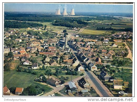 Ouzouer Sur Loire Loiret Vue Générale  1984 Avec Centrale Au Fonds - Ouzouer Sur Loire