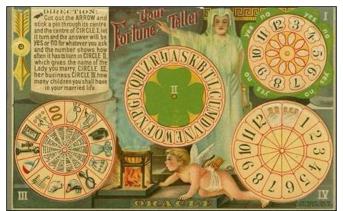 PALMISTRY Fortune Teller Soothsayer Mechanical Fantasy Postcard - Dreh- Und Zugkarten