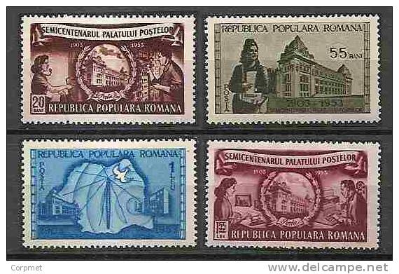 ROMANIA - HOTEL Des POSTES De BUCAREST  - TELEGRAPH - RADIOTELEGRAPHIE - Yvert 1317/1320  - MINT (LH) - Unused Stamps