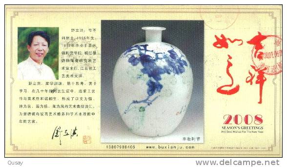 Porcelain Ceramics ,     Pre-stamped Card , Postal Stationery - Porcellana