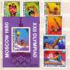 BULGARIA  OLYMPIC GAMES MOSKVA - 80 ( III )  6v.+ S/S-MNH - Zwemmen