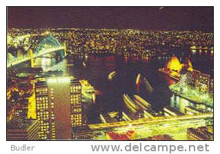 AUSTRALIA : 1981 : Post.Stat. : SYDNEY,NIGHT,ILLUMINATION,LIGHT,NAVIGATION,HARBOUR,BRIDGE,CITY,SKYSCRAPER,ARCHITECTURE, - Postwaardestukken