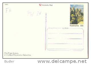 AUSTRALIA : 1981 : Post.Stat. : THE THREE SISTERS,GEOLOGY,ROCHER,ROCS,MOUNTAINS,COUNTRY, - Postal Stationery