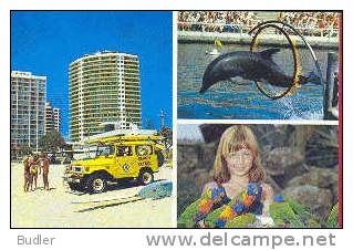 AUSTRALIA : 1981 : Post.Stat. : BEACH PATROL,SURFING,SKYSCRAPER,DOLPHIN,GIRL,PARROT, - Postwaardestukken