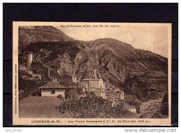 06 LUCERAM Vue Générale, Vieux Remparts, Ed Gaetti Audibert Gilletta, 193? - Lucéram