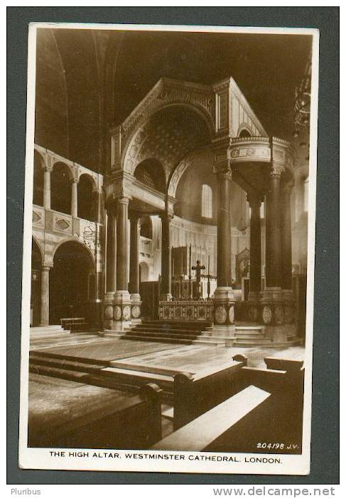 THE HIGH ALTAR, WESTMINSTER CATHEDRAL, LONDON, VINTAGE POSTCARD - Westminster Abbey