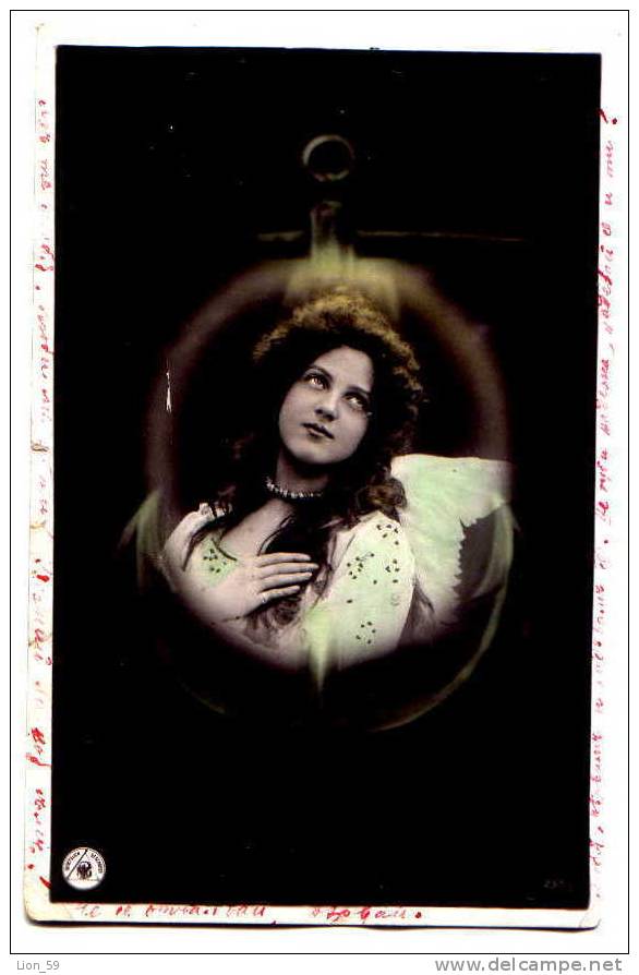 PRAYER GIRL Hope ANGEL Vintage Photo Series - 257/3 NPG Pc 1904s  / 4200 - Angeles