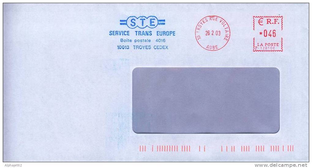 SERVICE TRANS EUROPE - EMA - FRANCE - Troyes, Aube - 2003 - Otros (Tierra)