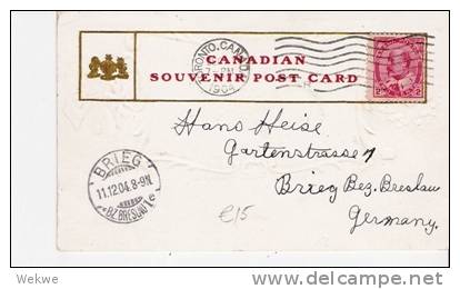 Can078/ KANADA -  Toronto Hafen 1904, Souvenierkarte, Wappen/Flaggen - Brieven En Documenten