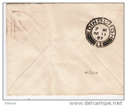 Can081/  KANADA - Bahnpost Winnipeg, Moosejahr 1907 Nach Schottland - Briefe U. Dokumente