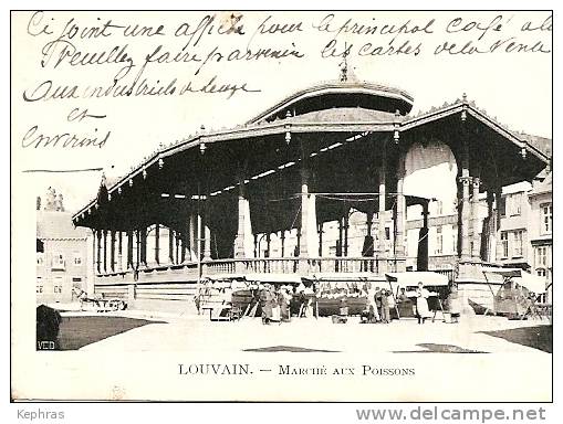 LOUVAIN : Marché Aux Poissons - Vue Peu Courante - Cachet De La Poste 1902 - Leuven