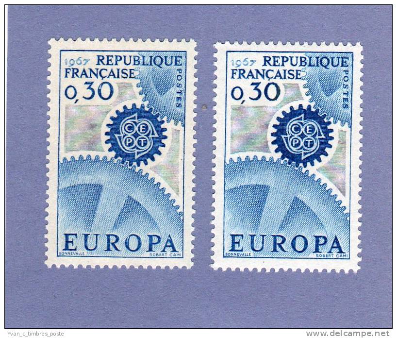 FRANCE TIMBRE N° 1521 NEUF EUROPA IMPRESSION DEFECTUEUSE LEGERE - Nuevos