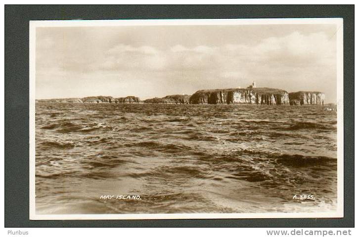 MAY ISLAND, LIGHTHOUSE, VINTAGE POSTCARD - Fife