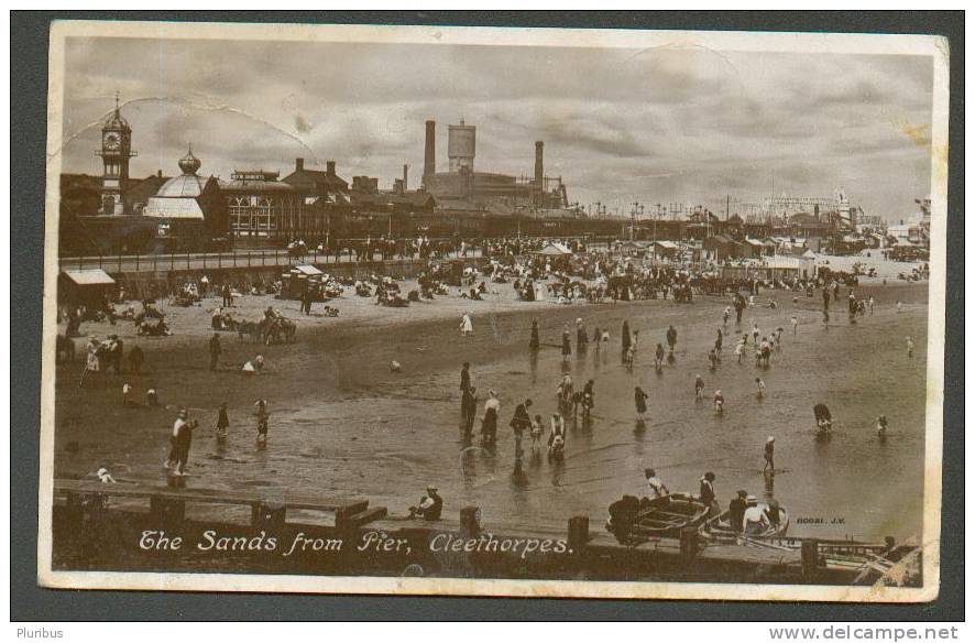 THE SANDS FROM PIER, CLEETHORPES, VINTAGE POSTCARD - Other & Unclassified