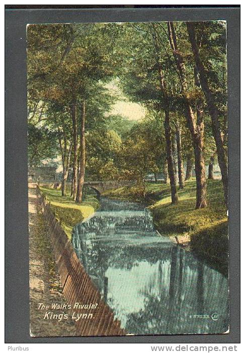KING`S LYNN, THE WALK`S RIVULET, VINTAGE COLOUR POSTCARD - Other & Unclassified