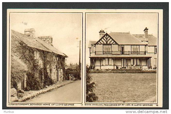 LLANYSTUMDWY, HOME OF LLOYD GEORGE, BRYN AWELON, VINTAGE POSTCARD - Caernarvonshire