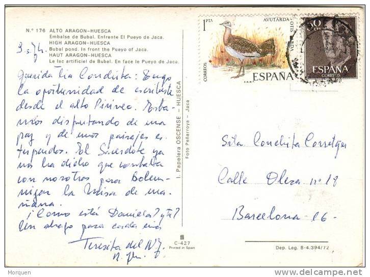 Postal BIESCAS (huesca) 1967. Pirineo Aragones - Lettres & Documents