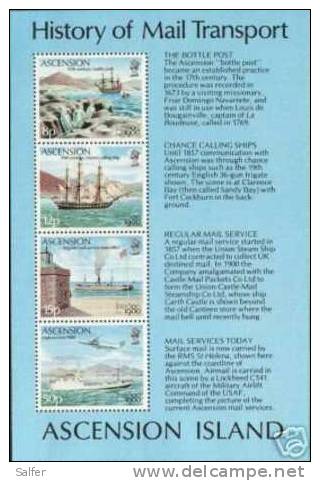 NAVI / SHIPS / SCHIFFE - 1980  -  London ´80 Stamp Exhibition S/s  -  ASCENSION  Yvert:  B11 - Maritime