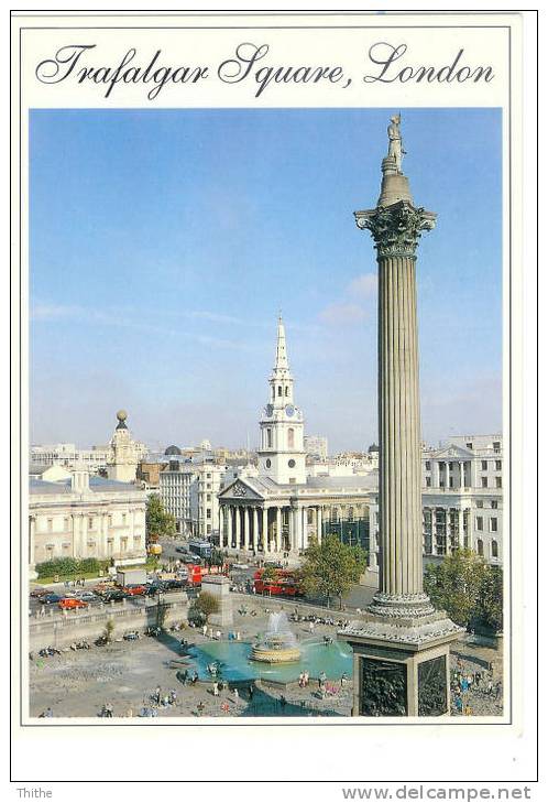 LONDON - Trafalgar Square  - Carte De Grand Format 12 Cm X 16,5 Cm - Trafalgar Square