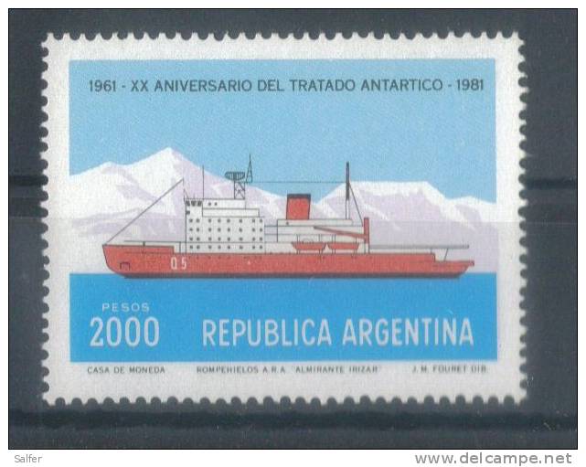 NAVI / SHIPS / SCHIFFE - 1981 Trattato Antartico 1v ARGENTINA - Marítimo