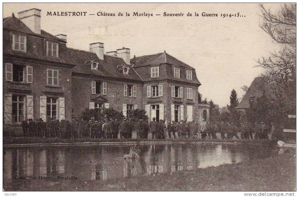 56 MALESTROIT Château De La Morlaye Souvenir De La Guerre 1914-15 Cpa Animée - Malestroit