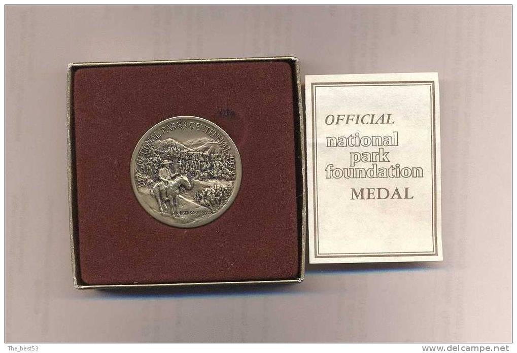 Médaille En Bronze  (diam.3.80cm) National Park Fondation  USA - Altri & Non Classificati