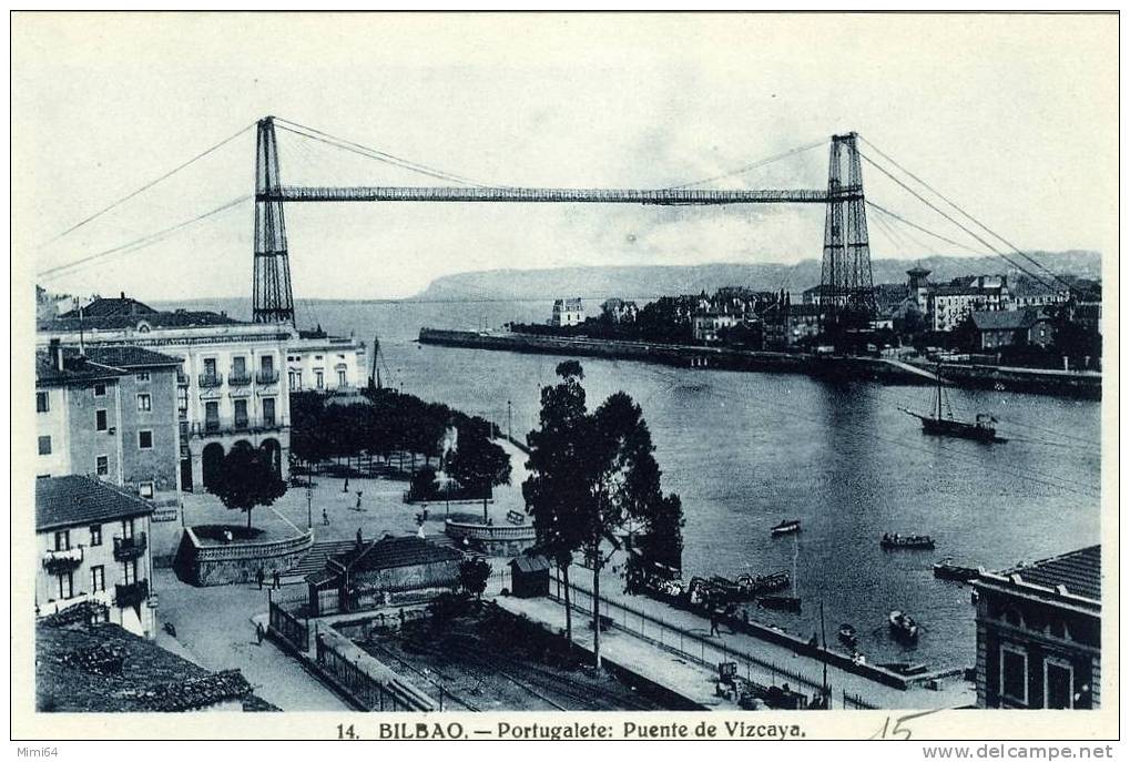 BILBAO . PORTUGALETE .  PUENTE DE VIZCAYA .(PONT TRANSBORDEUR) - Vizcaya (Bilbao)