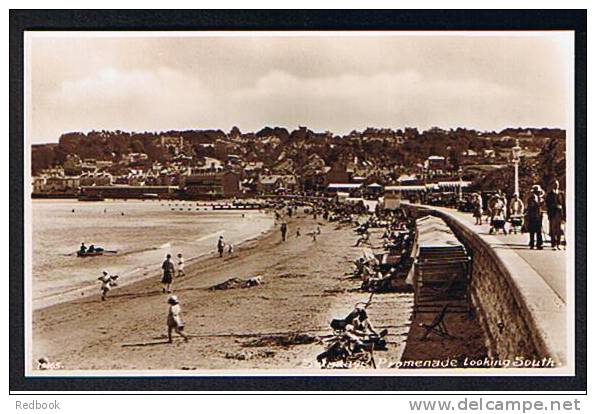 Real Photo Postcard Swanage Promenade Looking South Dorset - Ref B143 - Swanage