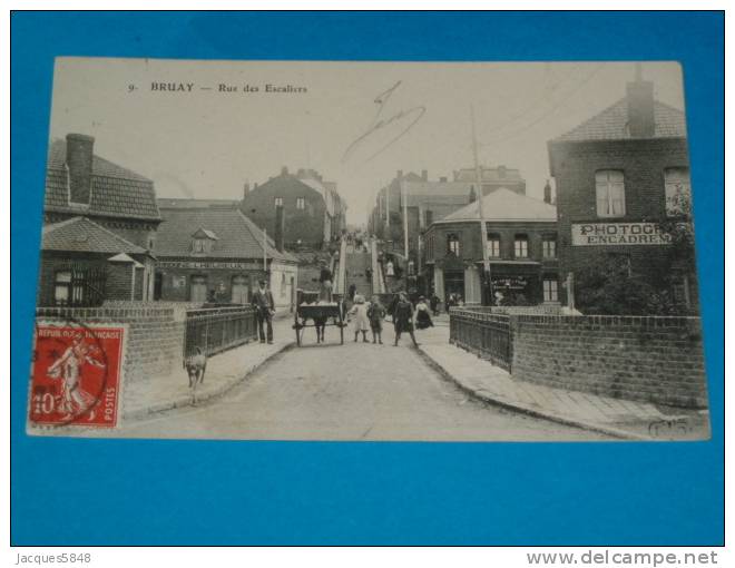 59) Bruay - N° 9 - Rue Des Escaliers  - Année  1908 - EDIT  E.L.D - Bruay Sur Escaut