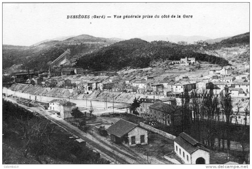 30 BESSEGES VUE GENERALE PRISE DU COTE DE LA GARE - Bessèges