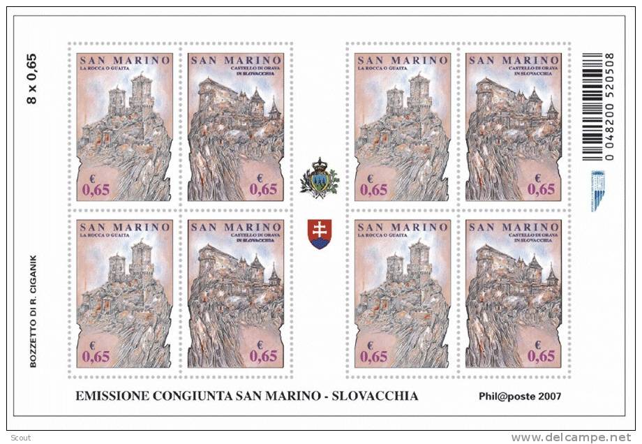 SAN MARINO - SAINT-MARIN - 2007 - LE ROCCHE - YT BF -- ** - Ungebraucht