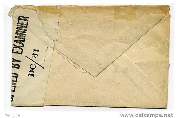 1943?  Censored Air Mail  Letter To USA - 1908-1947