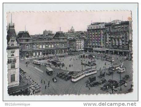 Brussel - Bruxelles -  Place Rogier Et Gare Du Nord - Tram Trams Railway - Chemins De Fer, Gares