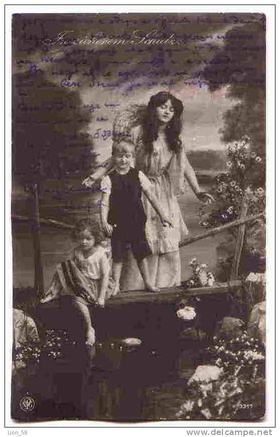 YOUNG GIRL BOY MOTHER ANGEL Photo Series - # 3317 NPG Pc 1916s /4394 - Anges