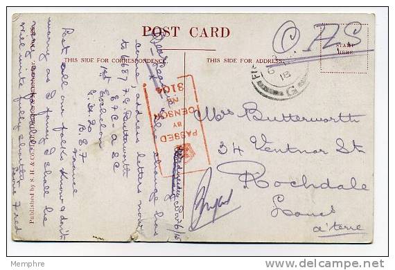 1918  Censored Post Card From Soldier In France - Covers & Documents