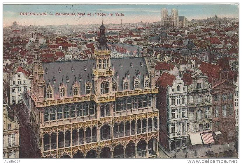 BRUXELLES. Panorama Pris De L'hôtel De Ville. 1911 - Mehransichten, Panoramakarten