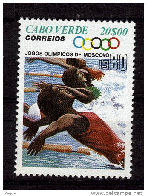 CAP VERT    N°418  * * Jo 1980   Natation - Nuoto