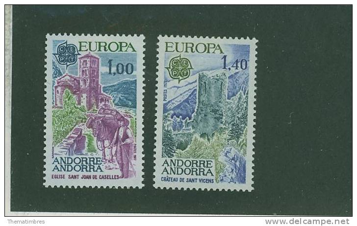 AU0465 Europa Chapelle Chateau 261 à 262 Andorre 1977 Neuf ** - 1977