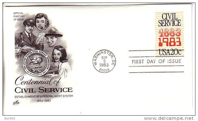 USA First Day Cover ( FDC ) 1983 - Civil Service - Autres & Non Classés