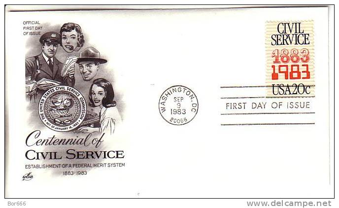 USA First Day Cover ( FDC ) 1983 - Civil Service - Other & Unclassified