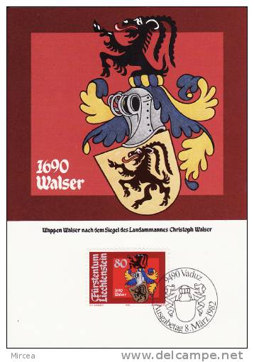 1410 - Lichtenstein 1982 - Cartes-Maximum (CM)