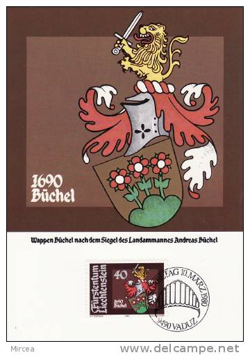4141 - Lichtenstein 1980 - Cartas Máxima