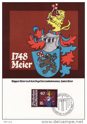 4186 - Liechtenstein 1981 - Cartas Máxima