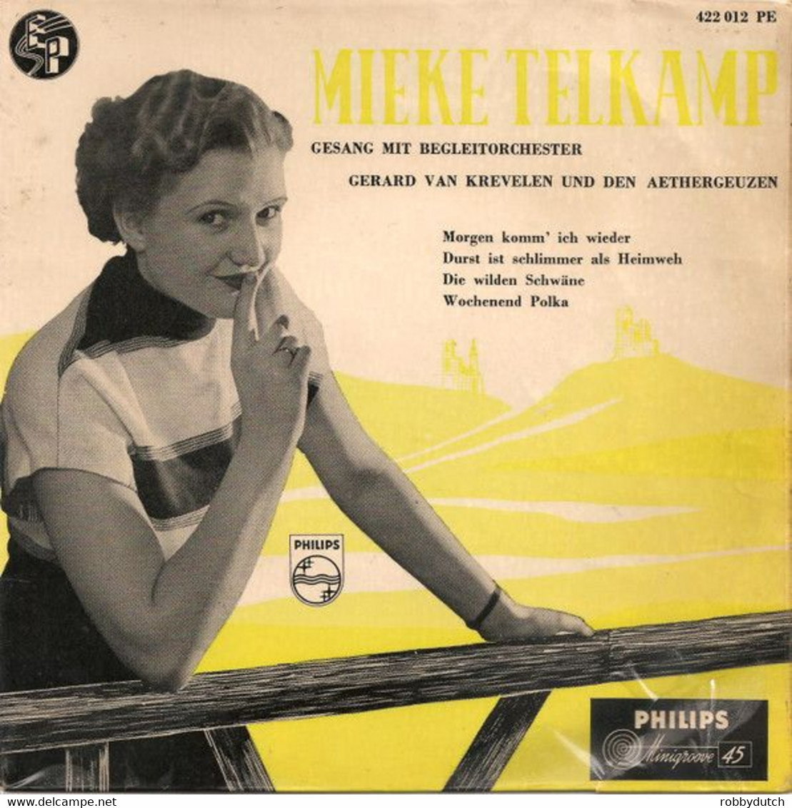 * 7" EP * MIEKE TELKAMP - MORGEN KOMM' ICH WIEDER (Holland 1955 Ex-!!!) - Otros - Canción Alemana