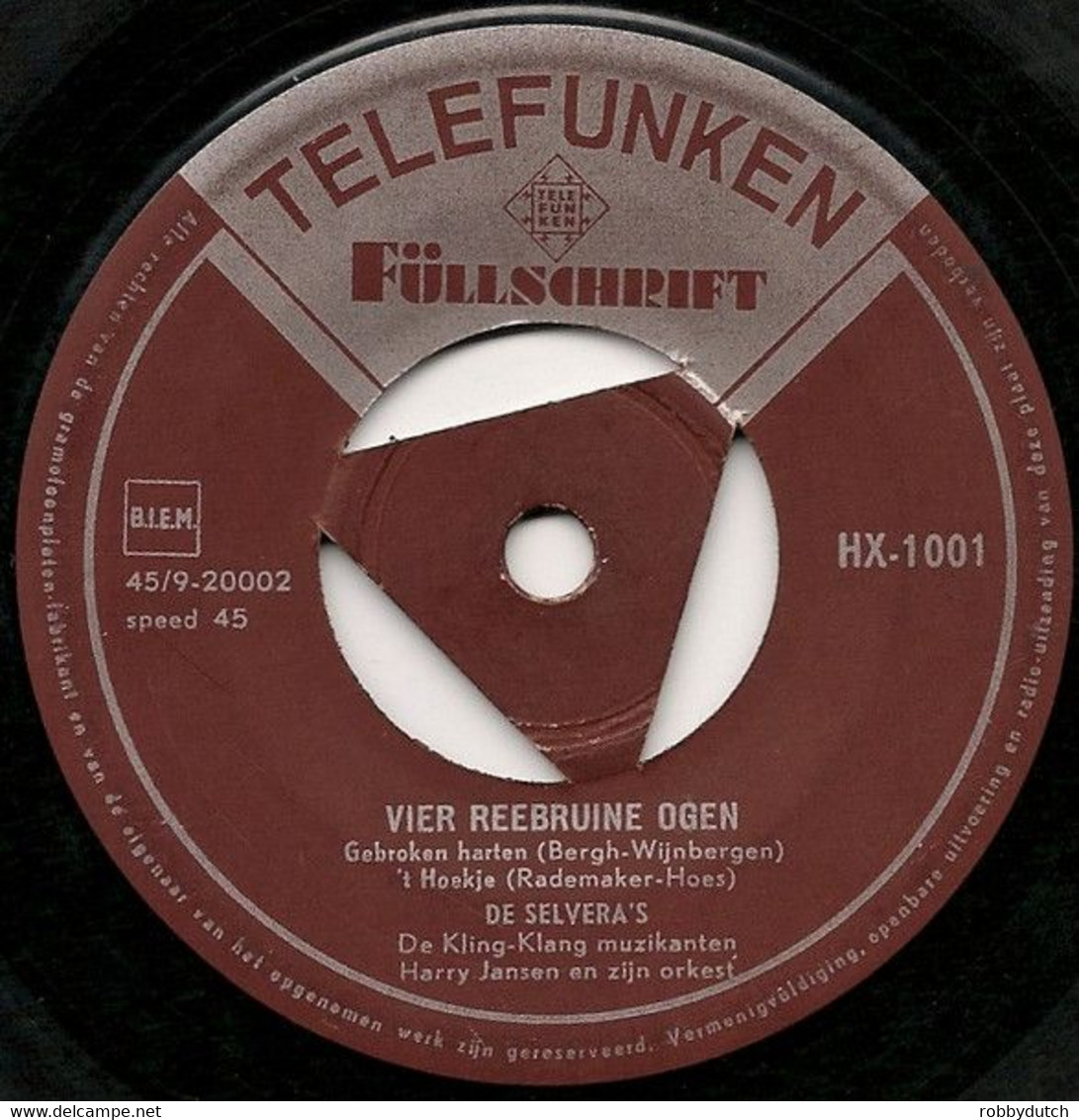 * 7" EP * DE SELVERA'S - VIER REEBRUINE OGEN (Holland 1956 Ex-!!!) - Other - Dutch Music