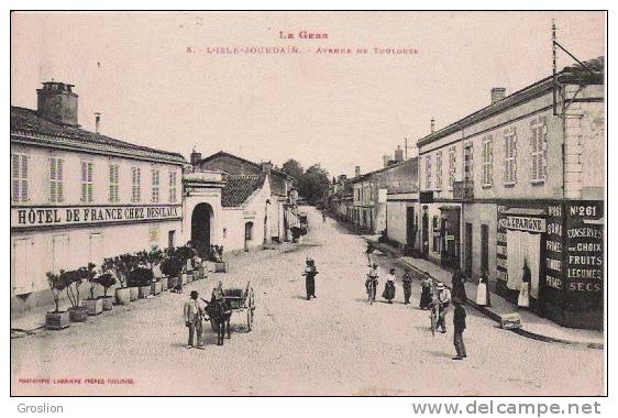 L'ISLE JOURDAIN 5 AVENUE DE TOULOUSE (ANIMATION) 1913 - Autres & Non Classés