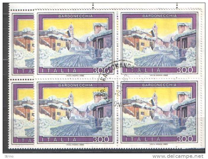 N813) ITALIA TURISTICA 83 LIRE 300 USATO IN QUARTINA - 1981-90: Usati