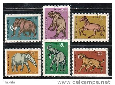 BULGARIE - 1971 - Animeaux Prehistoriques - 6v Obl. - Neufs