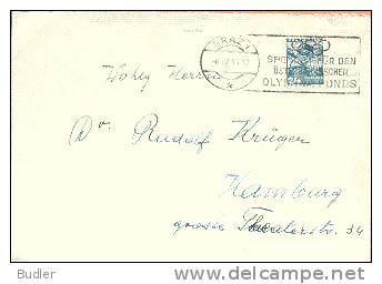 AUSTRIA : 1936 : Travelled Letter With Postmark Slogan : JEUX OLYMPIQUES,OLYMPICS,BERLIN 1936, - Zomer 1936: Berlijn