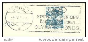 AUSTRIA : 1936 : Travelled Letter With Postmark Slogan : JEUX OLYMPIQUES,OLYMPICS,BERLIN 1936, - Zomer 1936: Berlijn